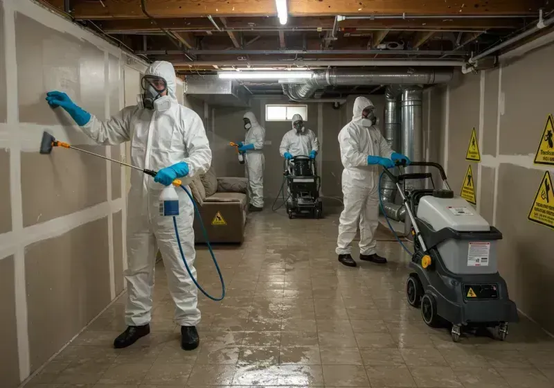 Basement Moisture Removal and Structural Drying process in Coles County, IL